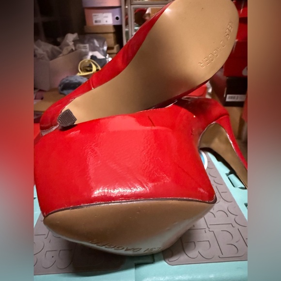 Red Platform Heels - Picture 1 of 5
